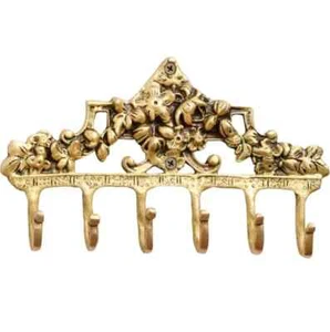 VICTORIAN BRASS HOOK WALL MOUNT CLOTH HOOK - TRAIN RACK ANY OCCASION GIFT - Picture 1 of 5