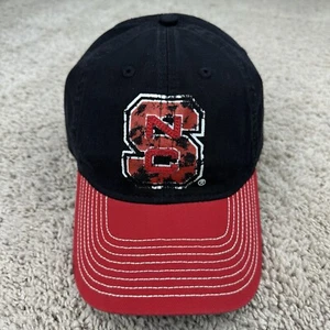 NC State Wolfpack Adidas Sombrero Negro Rojo Ajustable Salpicaduras Equipo Logo Slouch Cap - Imagen 1 de 9