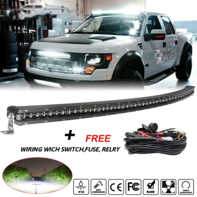 Barra de luz LED curva de 50" superior techo Ford Ranger 93-11 + kit de cables de montaje 52"" Foto 1 de 4