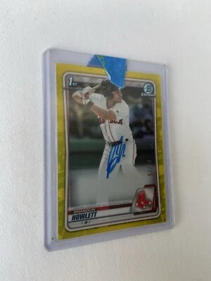 👉Brandon Howlett 2020 1st Bowman Chrome On-Card YELLOW RC Auto! 63/75! 🔥 - Image 1 of 4