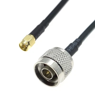 N male to SMA male plug connector lot RG58 RF Coaxial Cable jumper Antenn WIFI - Image 1 of 2