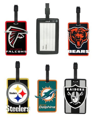 NFL Soft Rubber Luggage and Bag Tag - Pick Your Team Cover