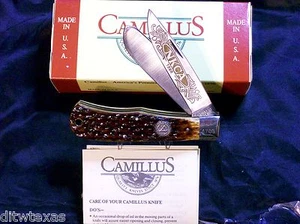 Camillus Bone Stag Knife 1988 NKCA Trapper Serial #4705 W/Packaging,Papers Rare - Picture 1 of 1