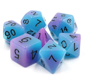 😈Juego de 7 dados Voidwalker GITD púrpura | DND Dungeons & Dragons, Starfinder B - Imagen 1 de 4