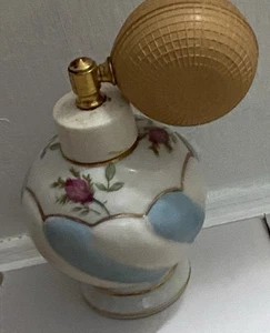 ESTATE Find VINTAGE I W RICE & Co JAPAN Hand-PAINTED Porcelain PERFUME Atomizer - Picture 1 of 3