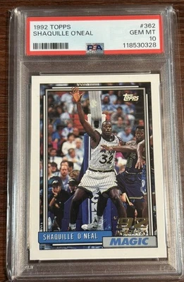 1992 Shaquille O'Neal Topps дебютант RC #362 - PSA 10 - Изображение 1 из 2