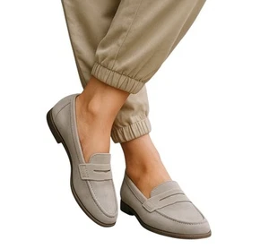Sonoma Shoes Womens 10M Taupe Leather Ortholite Vitalize Preppy Minimalist New - Picture 1 of 9