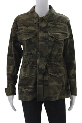 Sanctuary Women Military Jacket Green Camo Collared Button Size M - Image 1 of 4