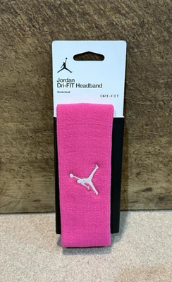 Nike Air Jordan Jumpman Dri-Fit Para hombres Diadema de Baloncesto Banda para el Sudor Rosa/Blanco Foto 1 de 4
