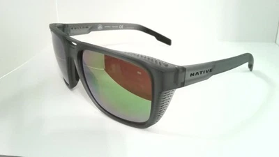 Native Mammoth XD9038 Matte Smoke Crystal Frame Brown Polarized Lens Sunglasses - Image 1 of 4