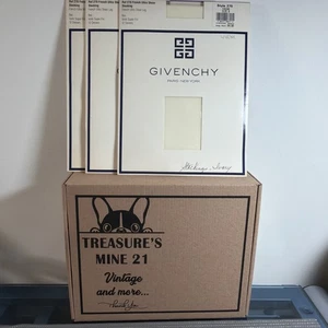 3 Medias Givenchy Francesas Ultra Transparentes Estilo 270 Marfil Talla B - Imagen 1 de 7