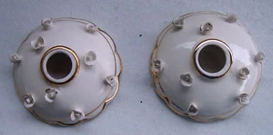 VINTAGE COMMODORE CERAMIC CANDLE HOLDERS - Picture 1 of 3