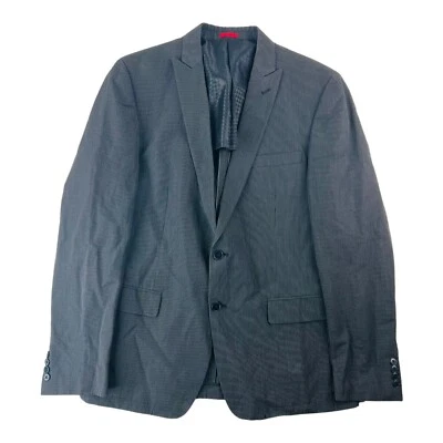 Blazer John Varvatos Star EE. UU. Gris Rayas Lino Algodón Pico Solapa Para Hombres Talla 44L Foto 1 de 4