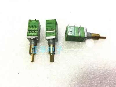 2PCS RD912DSF-20 Precision Potentiometer Dual Shaft B100K with Switch Shaft - Image 1 of 3