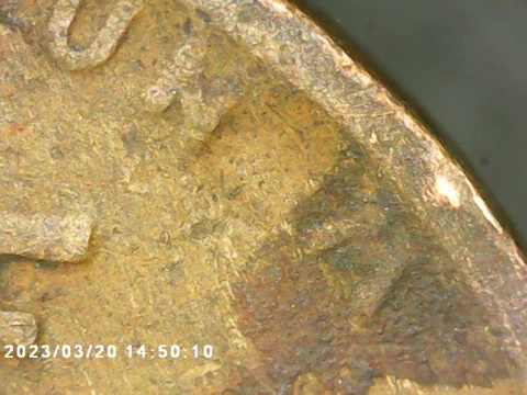 1921 Lincoln Wheat Cent - Reverse Clogged Die - 2nd U in Unum Completely Missing Cover