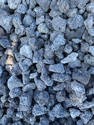 Rotopor Lava Anthrazit Körnung 16-32 mm Lavakies Kies Mulch Lavasplitt Eifellava - Bild 1 von 2