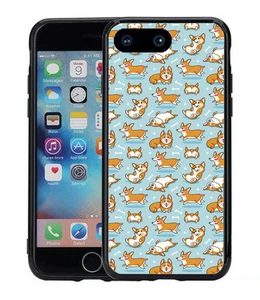 Playful Corgi Pattern On Blue For Iphone 7 Plus & Iphone 8 Plus (5.5) Case - Picture 1 of 1