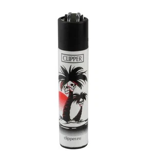 Clipper Feuerzeug Palmen und Totenköpfen - Picture 1 of 1