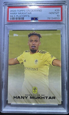 2020 Topps Playoff MLS Hany Mukhtar #29 Rookie RC Nashville SC PSA 10 LOW POP - Image 1 of 2