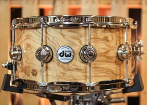 DW 6.5x14 Collector's Pure Purpleheart Olive Ash Burl Snare Drum - SO#1344470 - Picture 1 of 6
