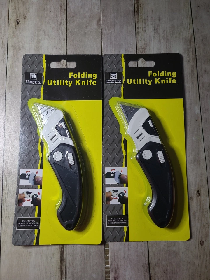 Champion 优质工具折叠实用刀刀轻便耐用 2 件 — 第 1/2 张图片