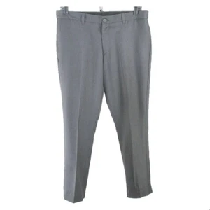 Penguin Sz 36 x 31 Gray Pinstripe Polyester Rayon Wool Men's Trouser Pant - Picture 1 of 7
