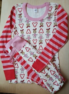 NWT HANNA ANDERSSON WOMEN'S GRINCH CINDY LOU MIX IT UP STRIPE PAJAMAS XXL 20 - Image 1 of 4