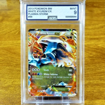 Pokemon BW Plasma Storm White Kyurem EX 96/135 AGS Mint 9 Holo Rare 2013 - Image 1 of 2