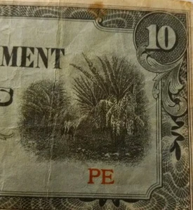 THE JAPANESE GOVERNMENT TEN PESOS BANKNOTE Vintage Currency 10 Pesos 240 - Picture 1 of 7