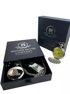 LLAVERO RELOJ BOLSILLO ARTILLERÍA REAL PERSONALIZADO Juego de regalo de lujo grabado - Imagen 1 de 5