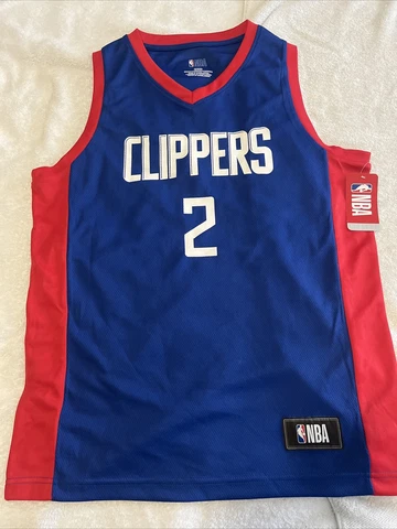 Los Angeles Clippers Jersey Men’s  M  Blue Red #2 Kawhi Leonard NBA Basketball Cover