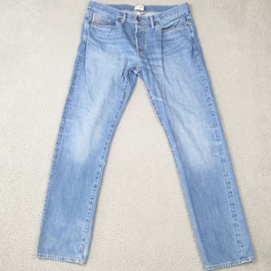 Todd Snyder Jeans Mens 35x32 Slim Fit Blue Selvedge Button Fly Denim Medium Wash - Picture 1 of 16