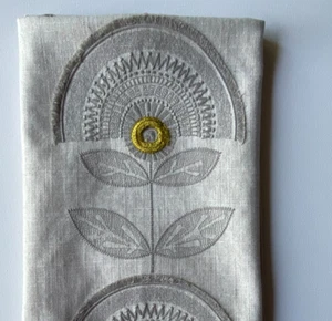 Kravet Calista Denim Citron Designer Fabric Remnant 24x24" - Picture 1 of 3