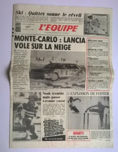L'EQUIPE N°12.658 du 19/01/1987 - Monte-Carlo:Lancia vole sur neige / Noah passe - Imagen 1 de 5