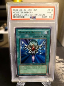 2002 Yu-Gi-Oh! Monster Reborn LOB-118 PSA 9 NEUWERTIG - Bild 1 von 2