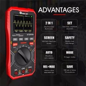 2in1 Oscilloscope Multimeter Digital Display Handheld Oscope Meter 1Mhz E3I8 FtD - Picture 1 of 10