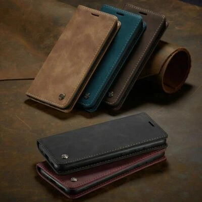 Caseme Leather Wallet Phone Case for Samsung S25 S24 S22 S21 S23 S10 S20 S9 S8 - Image 1 of 4