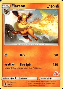 Pokemon JCC Card Battle Academy 2020 promoción no holo Flareon SM186 #27 - Imagen 1 de 3