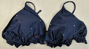 OLD NAVY Women's Plus Bikini Top sz 3X Blue Adj Straps Tie Back Rmvbl Pads NWOT - Picture 1 of 11