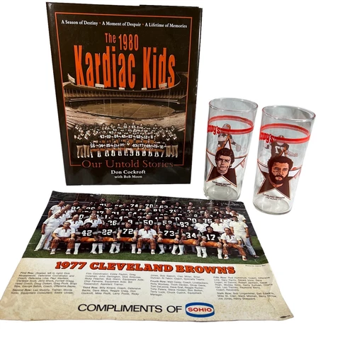 Vintage Cleveland Browns Kardiac Kids Glasses Book Picture Lot Sipe Alzado Cover