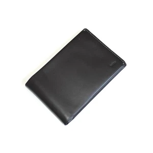 Unisex Bellroy Slim Travel Wallet Black Grey New Leather Passport little damage - Picture 1 of 7
