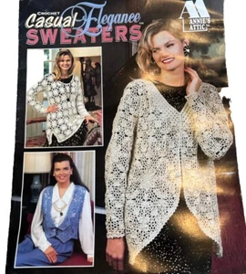 Annie's Attic "Casual Elegance Sweaters" Booklet Crochet 878404 - Picture 1 of 1