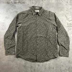Penguin By Munsingwear Shirt Mens Large Brown Button Up Digital Flaws Preowned - Picture 1 of 15