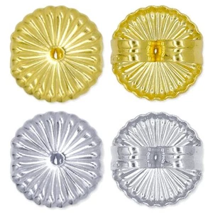 2 Pairs Large Earring backings,925 Sterling Silver Earring Backs Replacements... - Picture 1 of 7