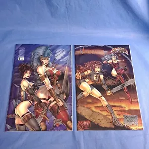 Avengelyne Issues #1 1995 Image Comics Foil Covers NM Lot of 2 - Picture 1 of 4
