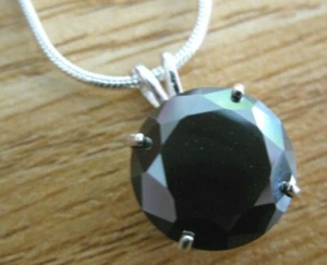9.31ct 100% NATURAL REAL BLACK DIAMOND NECKLACE,FREE DIAMOND TESTER,CERTIFICATE - Picture 1 of 9