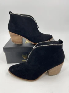 Beast Fashion Carrie-10 schwarze Damen-Stiefeletten mit Reißverschluss Größe wählbar - Bild 1 von 12