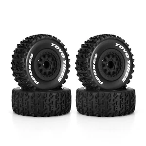 1/10 Rc Short Course Truck Off Road Wheels & Tires Set For Arrma Fury Mega 2WD - Picture 1 of 7