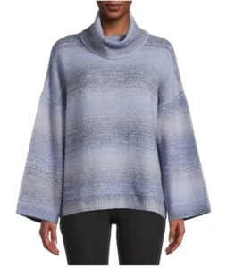 Time and Tru Sweater 3X Oversized Turtleneck Cowl Neck Blue - Picture 1 of 7
