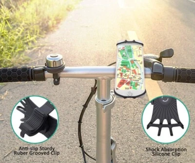 Bicycle Motorcycle MTB Bike Handlebar Silicone Mount Holder for Cell Phone GPS - Image 1 of 4